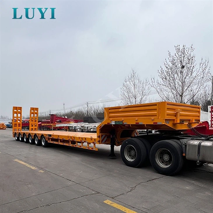 6 Axle Extendable Low Bed Trailer factory