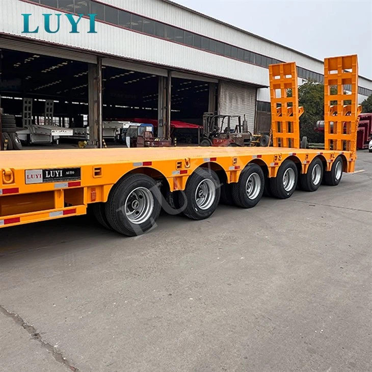 6 Axle Extendable Low Bed Trailer factory