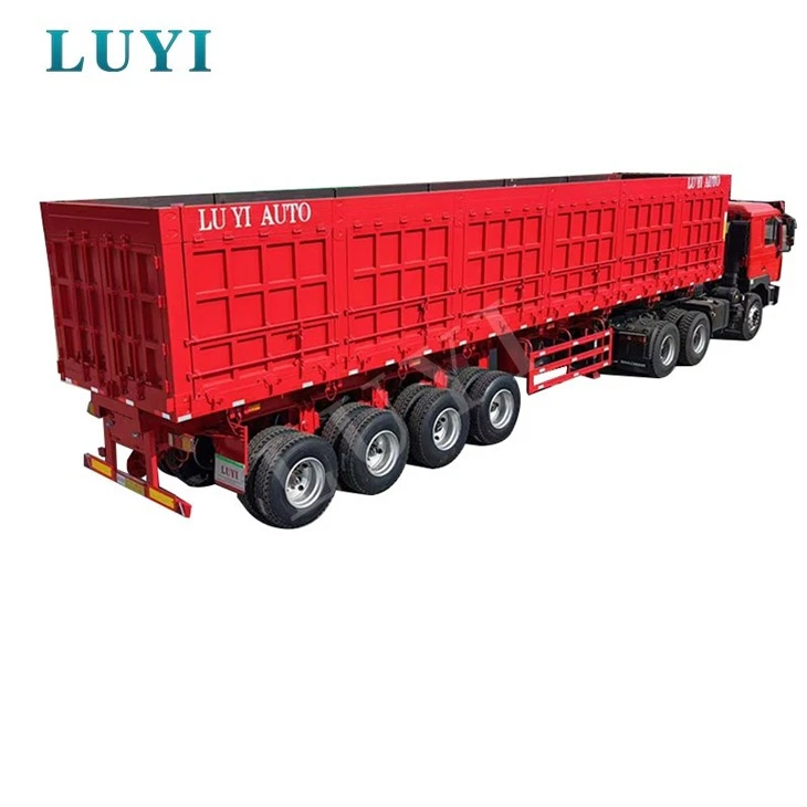 4 Axle Side Dump Semi Trailer For Construction And Mining factory